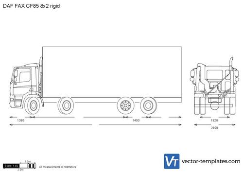 DAF FAX CF85 8x2 rigid