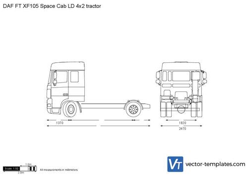 DAF FT XF105 Space Cab LD 4x2 tractor