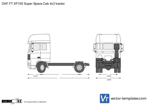 DAF FT XF105 Super Space Cab 4x2 tractor