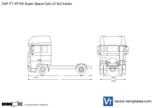 DAF FT XF105 Super Space Cab LD 4x2 tractor