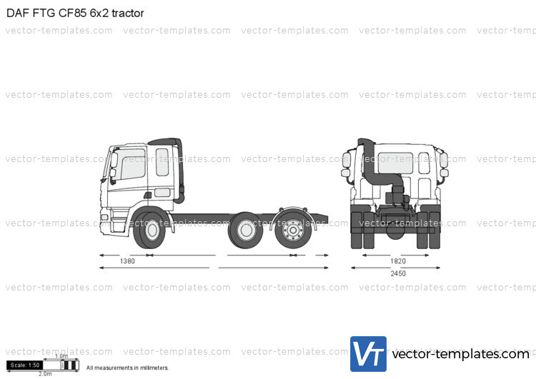 DAF FTG CF85 6x2 tractor