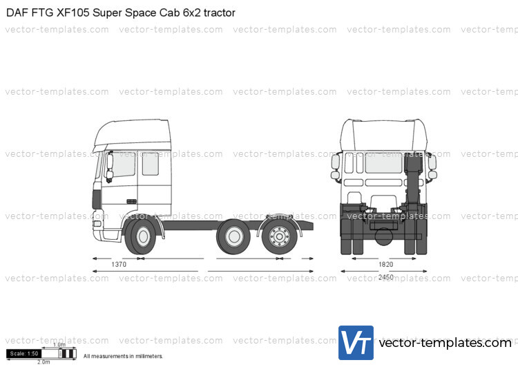 DAF FTG XF105 Super Space Cab 6x2 tractor