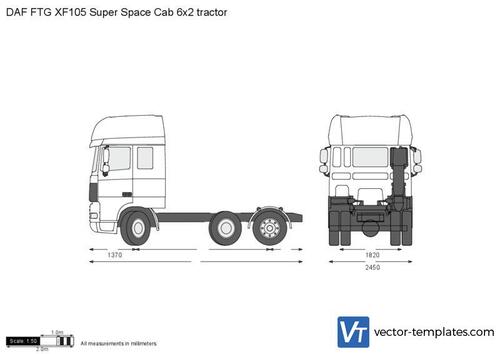 DAF FTG XF105 Super Space Cab 6x2 tractor