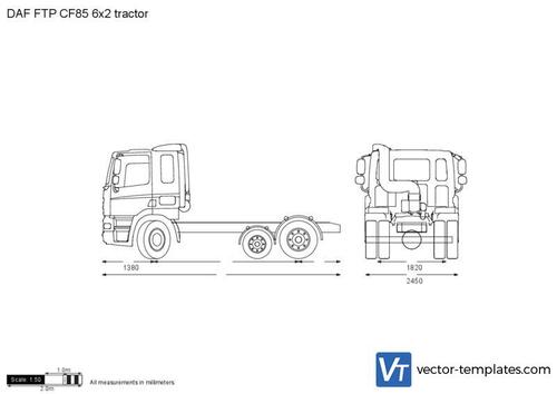 DAF FTP CF85 6x2 tractor