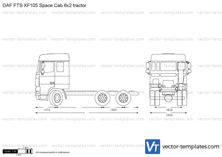 DAF FTS XF105 Space Cab 6x2 tractor