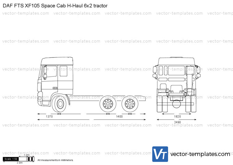 DAF FTS XF105 Space Cab H-Haul 6x2 tractor