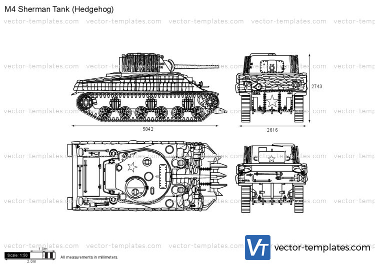 M4 Sherman Tank (Hedgehog) v2