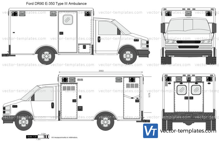 Ford E-350 Type III DR90 Ambulance