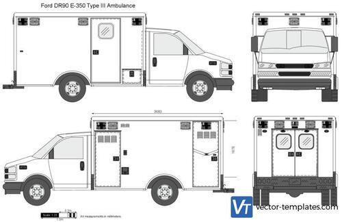 Ford E-350 Type III DR90 Ambulance