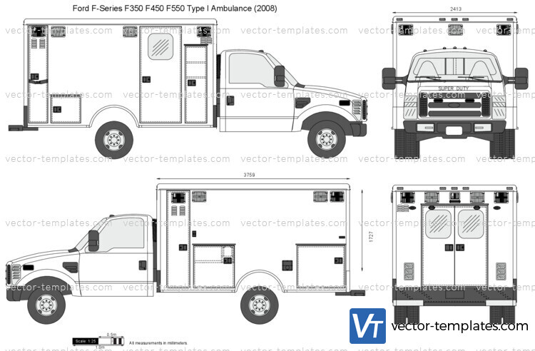 Ford F-Series F-350 F-450 F-550 Type I Ambulance