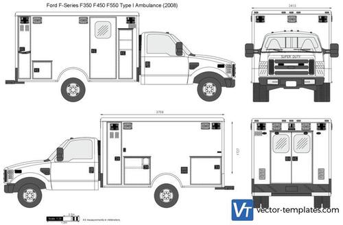 Ford F-Series F-350 F-450 F-550 Type I Ambulance