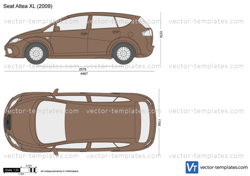 SEAT Altea XL vector drawing