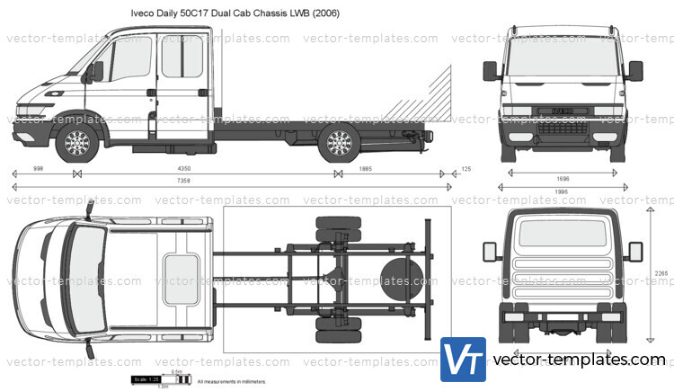 Iveco Daily 50C17 Dual Cab Chassis LWB