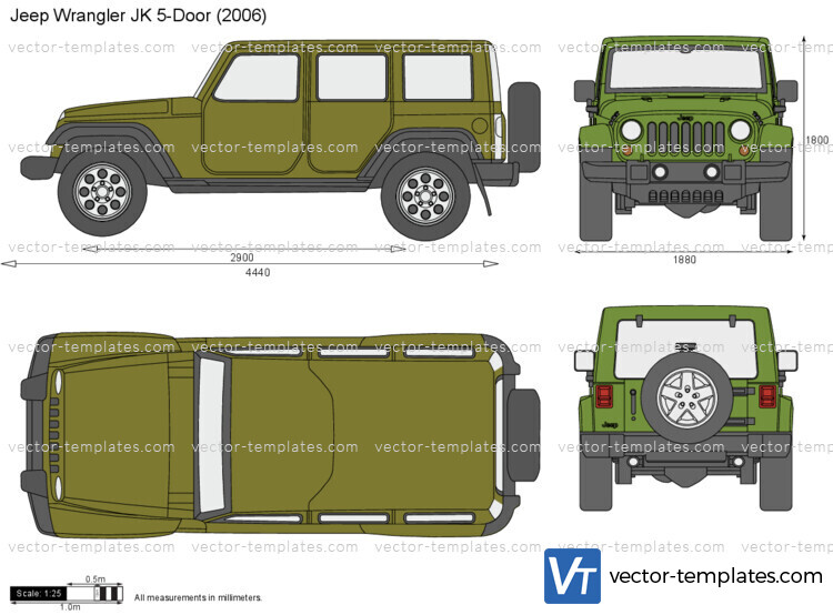 Templates - Cars - Jeep - Jeep Wrangler JK 5-Door