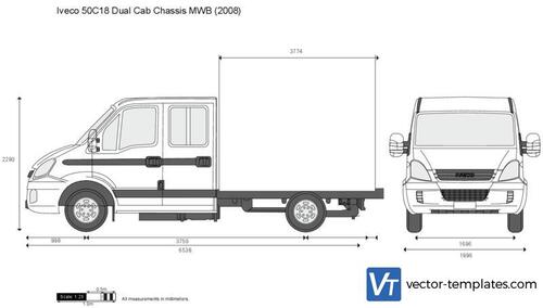 Iveco 50C18 Dual Cab Chassis MWB