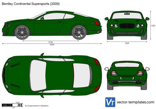 Bentley Mulsanne (2012) Blueprints Vector Drawing Bentley templates