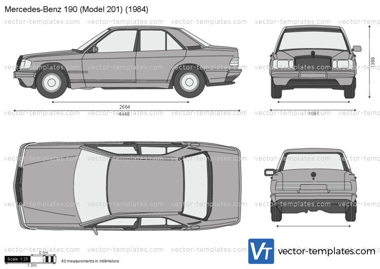 Templates - Cars - Mercedes-Benz - Mercedes-Benz 190 W201