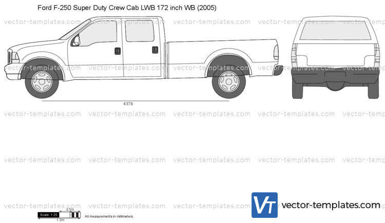 Ford F-250 Super Duty Crew Cab LWB 172 inch WB