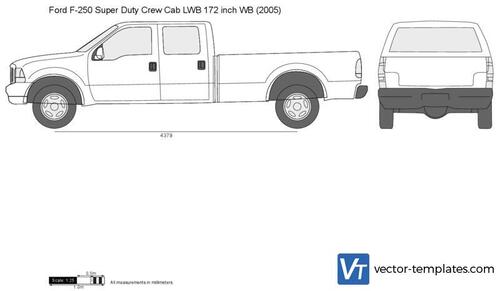 Ford F-250 Super Duty Crew Cab LWB 172 inch WB