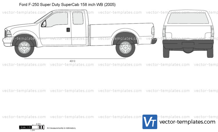 Ford F-250 Super Duty SuperCab LWB 158 inch WB