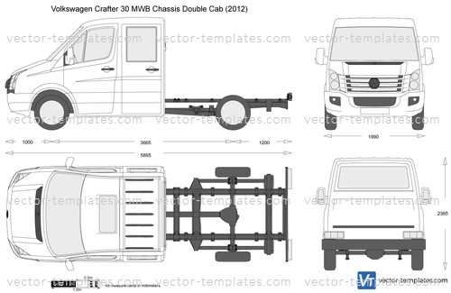 Volkswagen Crafter 30 MWB Chassis Double Cab