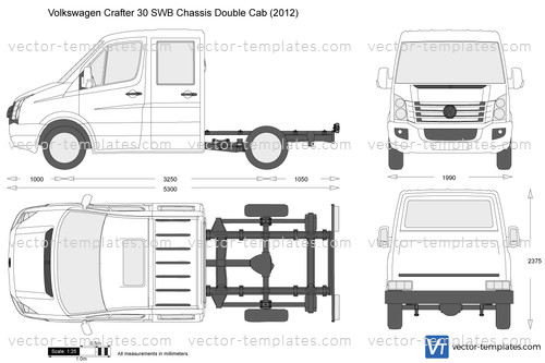Volkswagen Crafter 30 SWB Chassis Double Cab