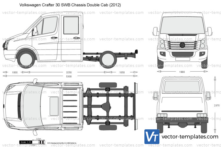 Volkswagen Crafter 30 SWB Chassis Double Cab