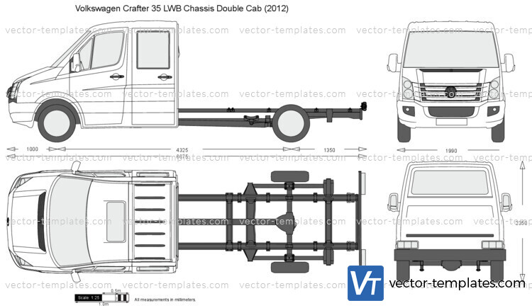 Volkswagen Crafter 35 LWB Chassis Double Cab