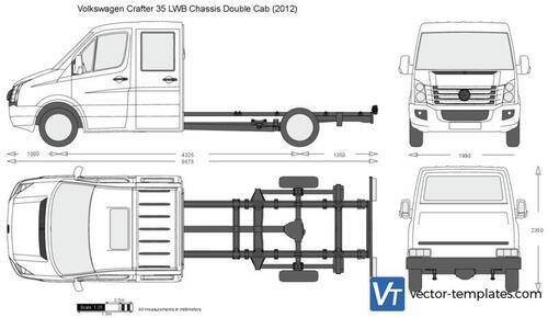 Volkswagen Crafter 35 LWB Chassis Double Cab