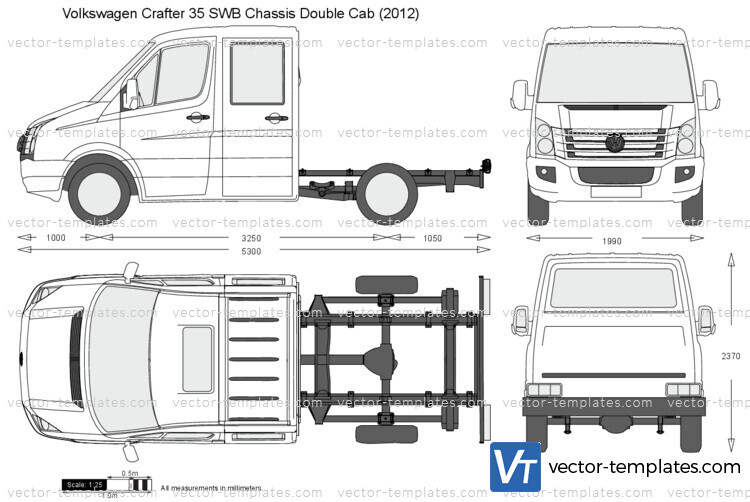 Volkswagen Crafter 35 SWB Chassis Double Cab