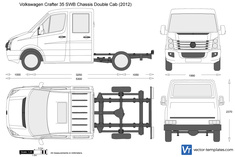 Volkswagen Crafter 35 SWB Chassis Double Cab