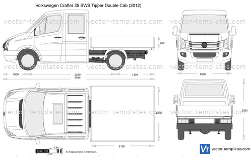 Volkswagen Crafter 35 SWB Tipper Double Cab