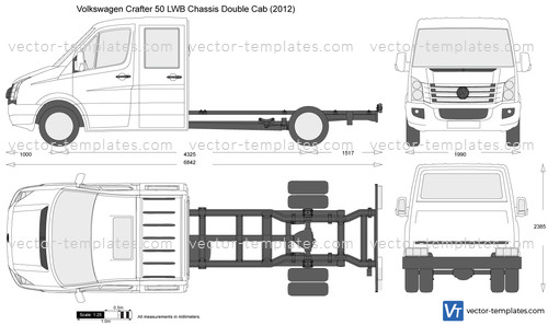 Volkswagen Crafter 50 LWB Chassis Double Cab