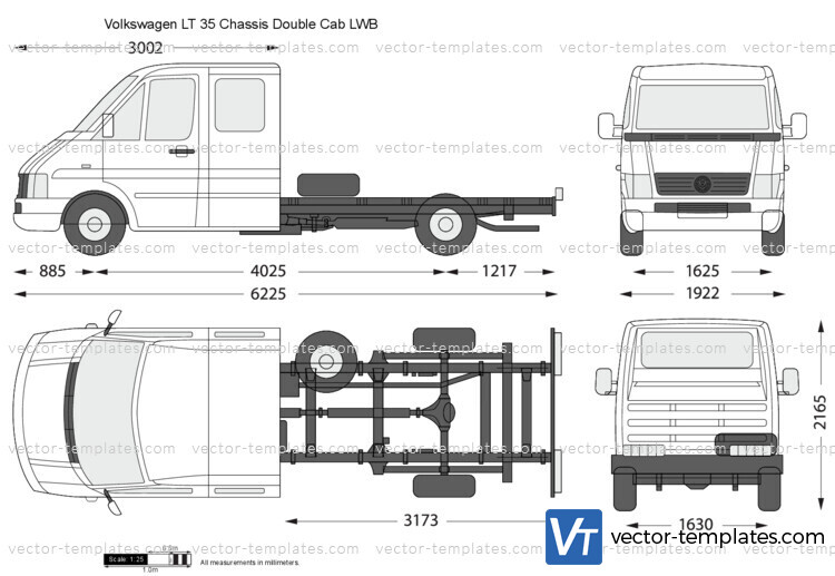 Volkswagen LT 35 Chassis Double Cab LWB