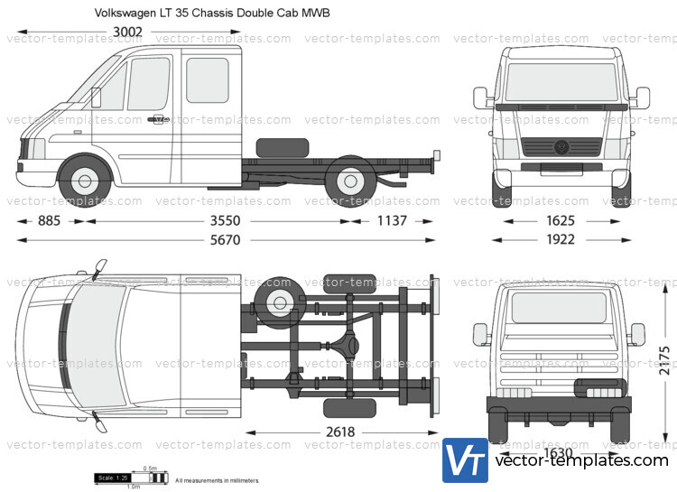 Volkswagen LT 35 Chassis Double Cab MWB