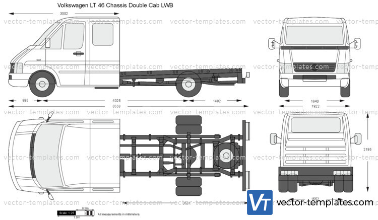 Volkswagen LT 46 Chassis Double Cab LWB