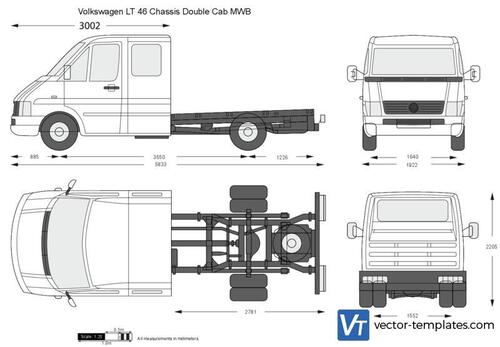 Volkswagen LT 46 Chassis Double Cab MWB