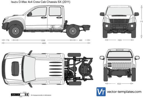 Isuzu D-Max 4x4 Crew Cab Chassis SX