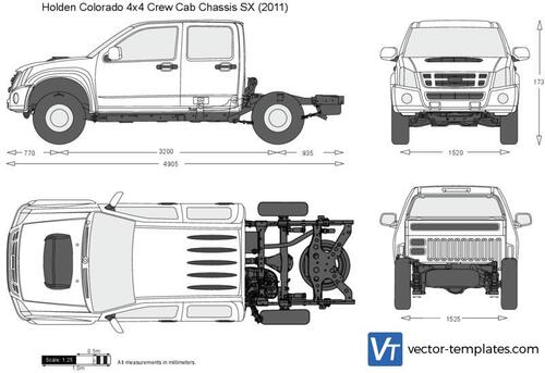 Holden Colorado 4x4 Crew Cab Chassis SX