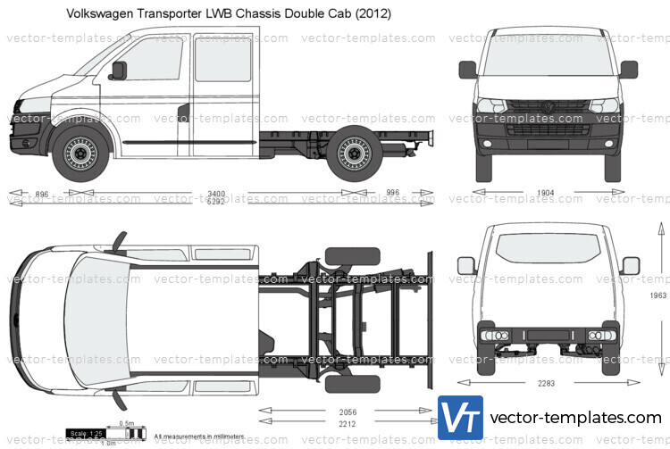 Volkswagen Transporter T5.2 LWB Chassis Double Cab