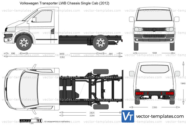 Volkswagen Transporter T5.2 LWB Chassis Single Cab