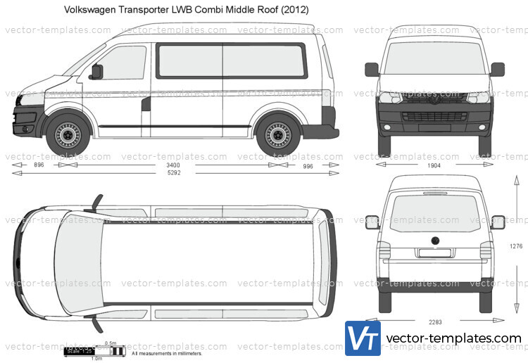 Volkswagen Transporter T5.2 LWB Combi Middle Roof