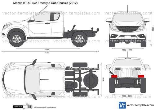 Mazda BT-50 4x2 Freestyle Cab Chassis