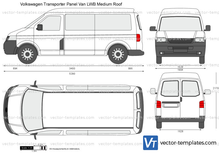 Templates - Cars - Volkswagen - Volkswagen Transporter T5 Panel Van LWB