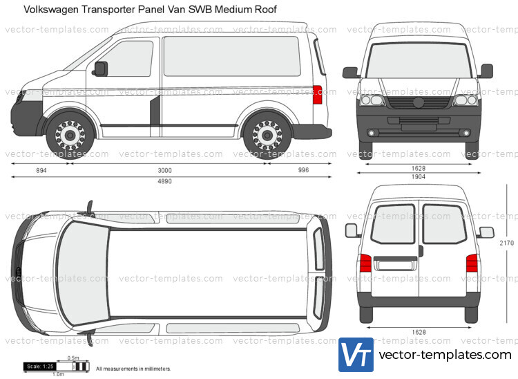 Templates - Cars - Volkswagen - Volkswagen Transporter T5 Panel