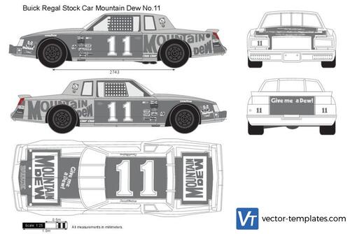 Buick Regal Stock Car Mountain Dew No.11