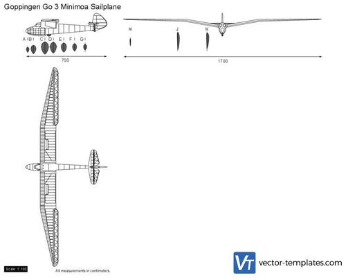 Goppingen Go 3 Minimoa Sailplane