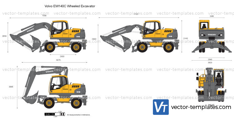 Volvo EW140C Wheeled Excavator