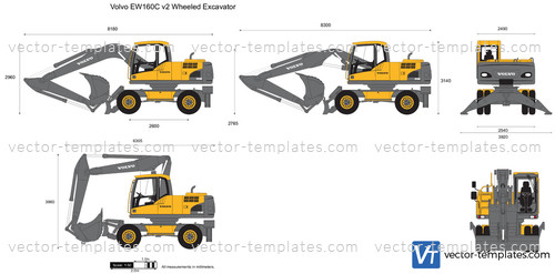 Volvo EW160C v2 Wheeled Excavator