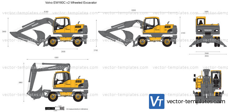 Volvo EW160C v2 Wheeled Excavator